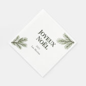 Prettig Kerstfeest - tere dennentakken Servet (Hoek)