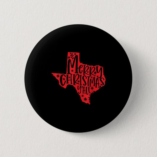 Prettig kerstfeest Texas Ronde Button 5,7 Cm (Voorkant)