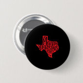 Prettig kerstfeest Texas Ronde Button 5,7 Cm (Voorkant /achterkant)