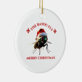 Prettig kerstfeest The Bayou Fly Keramisch Ornament (Rechts)