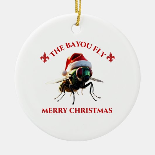 Prettig kerstfeest The Bayou Fly Keramisch Ornament (Voorkant)