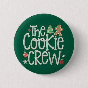 Prettig kerstfeest The Cookie Crew Kerstmis Matchi Ronde Button 5,7 Cm