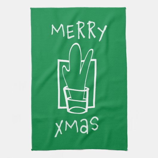 Prettig Kerstfeest Theedoek (Verticaal)
