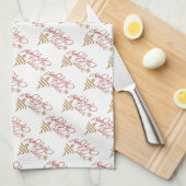 Prettig kerstfeest theedoek (Quarter Fold)