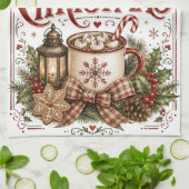 Prettig kerstfeest theedoek (Gevouwen)