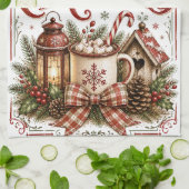 Prettig kerstfeest theedoek (Gevouwen)