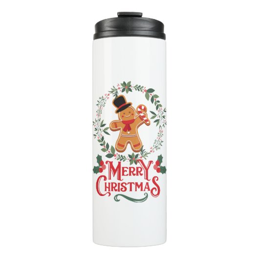 Prettig kerstfeest thermosbeker (Voorkant)