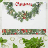 Prettig kerstfeest thuis theedoek (Gevouwen)