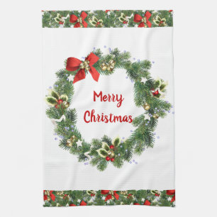 Prettig kerstfeest thuis theedoek