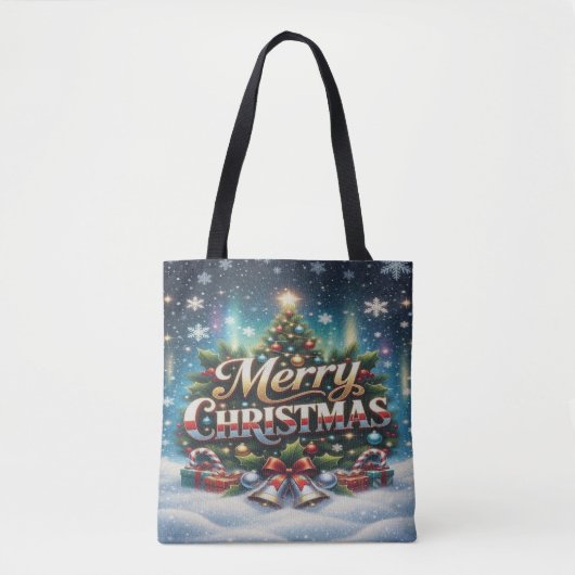 Prettig kerstfeest tote bag (Voorkant)