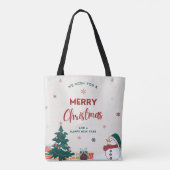 Prettig kerstfeest tote bag (Achterkant)