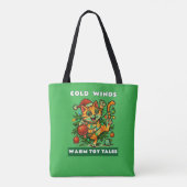 Prettig kerstfeest tote bag (Achterkant)