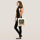 Prettig kerstfeest tote bag (Voorkant (model))