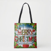 Prettig kerstfeest tote bag (Voorkant)