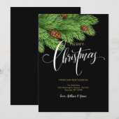 Prettig kerstfeest Trendy kerstkaart (Voorkant / Achterkant)
