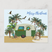 Prettig kerstfeest Tropische Camping Ansichtkaart Briefkaart (Voorkant)