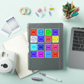 Prettig kerstfeest Turnster 16 Stickers Jongens /  (iPad Cover)