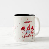 Prettig kerstfeest tweekleurige koffiemok (Voorkant rechts)