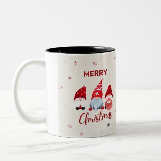 Prettig kerstfeest tweekleurige koffiemok (Links)