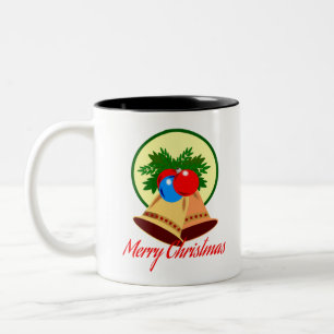 Prettig kerstfeest tweekleurige koffiemok