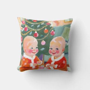 Prettig kerstfeest tweeling kussen