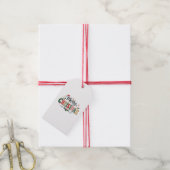 Prettig kerstfeest typografie cadeaukaart cadeaulabel (Met Touw)