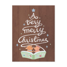 Prettig kerstfeest Typografie Mooie rendieren kers