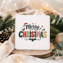 Prettig kerstfeest Typografie ontwerp Feestdagenkaart
