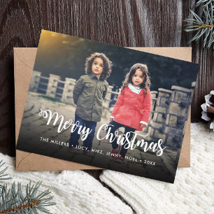 Prettig kerstfeest typografie script vakantie aang feestdagenkaart