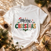 Prettig kerstfeest Typografie T-shirt