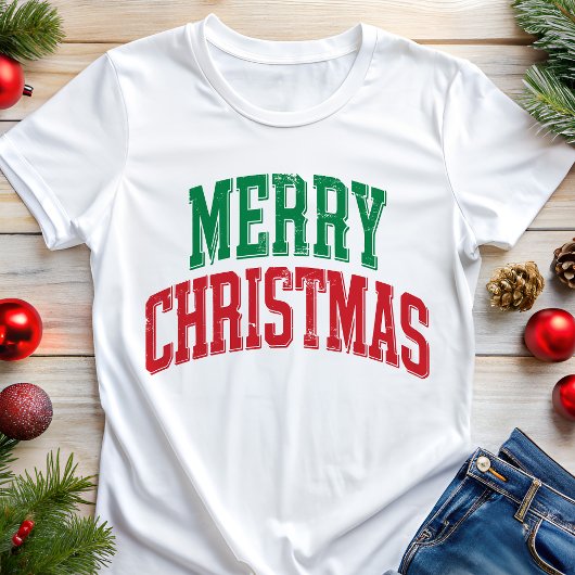 Prettig kerstfeest typografie Tri-Blend shirt