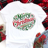 Prettig kerstfeest typografie Tri-Blend shirt