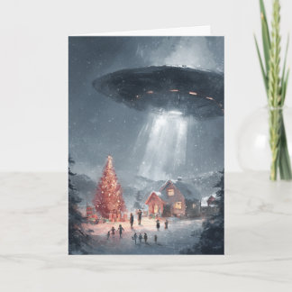 Prettig kerstfeest UFO Feestdagen Kaart
