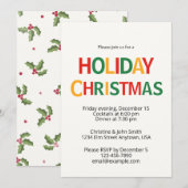 Prettig Kerstfeest Uitnodiging – Leuk & Feestelijk (Voorkant / Achterkant)