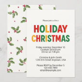 Prettig Kerstfeest Uitnodiging – Leuk & Feestelijk (Voorkant / Achterkant)