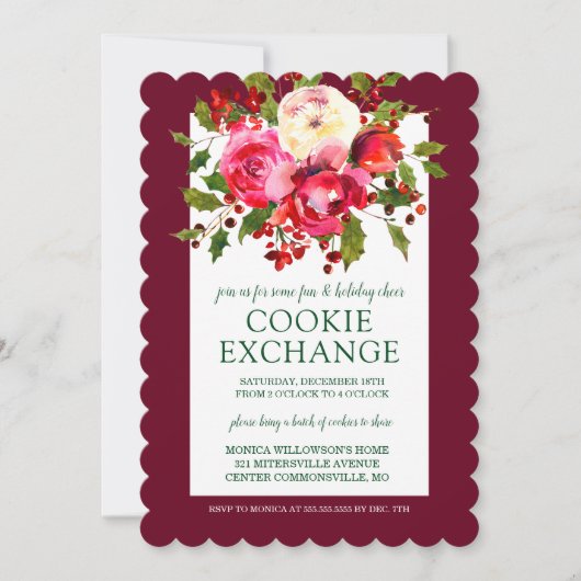 Prettig kerstfeest | Uitwisseling van kerstkoekjes Kaart (Voorkant)