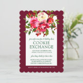 Prettig kerstfeest | Uitwisseling van kerstkoekjes Kaart (Staand voorkant)