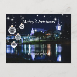 Prettig kerstfeest - Unijow, Lodz, Polen Briefkaart