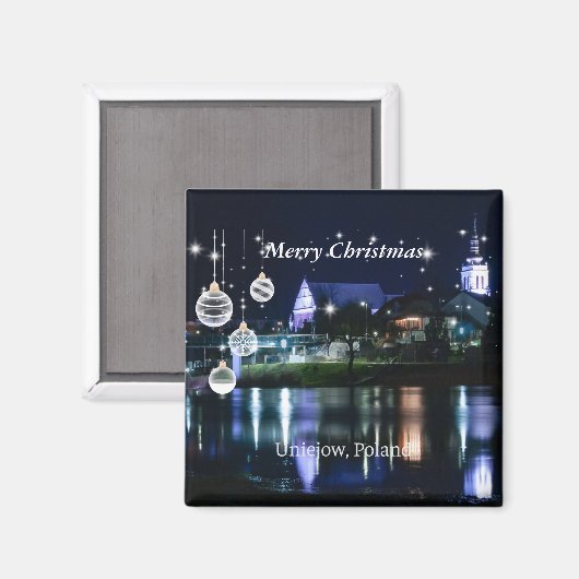 Prettig kerstfeest - Unijow, Lodz, Polen Magneet (Voorkant / Achterkant)