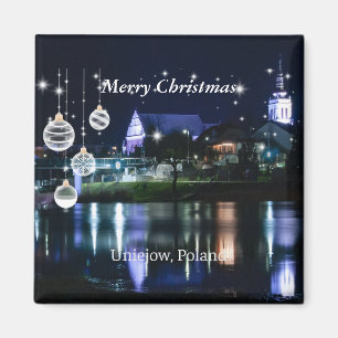 Prettig kerstfeest - Unijow, Lodz, Polen Magneet