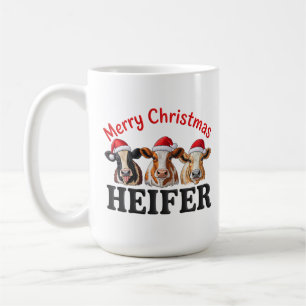 Prettig kerstfeest Vaarzen Grappige Koe Kerst Vaka Koffiemok