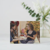 Prettig kerstfeest Vakantie Groeten Foto Ansichtka Feestdagenkaart (Staand voorkant)