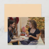 Prettig kerstfeest Vakantie Groeten Foto Ansichtka Feestdagenkaart (Voorkant / Achterkant)