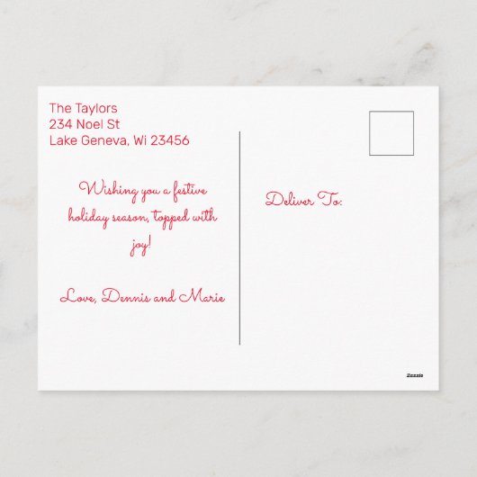 Prettig Kerstfeest | Vakantie Kabouters Feestdagenkaart (Achterkant)