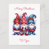 Prettig Kerstfeest | Vakantie Kabouters Feestdagenkaart (Voorkant)