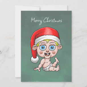 Prettig kerstfeest van Baby Sint kerstkaart