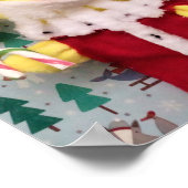 Prettig kerstfeest van Danny Duck Santa Poster (Hoek)
