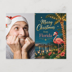 Prettig kerstfeest van de Florida Tropical Flaming Feestdagenkaart