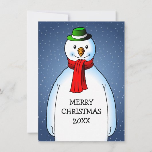 Prettig kerstfeest van de gelukkige sneeuwman (Voorkant)