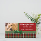 Prettig kerstfeest van de hond Aangepast Feestdagenkaart (Staand voorkant)